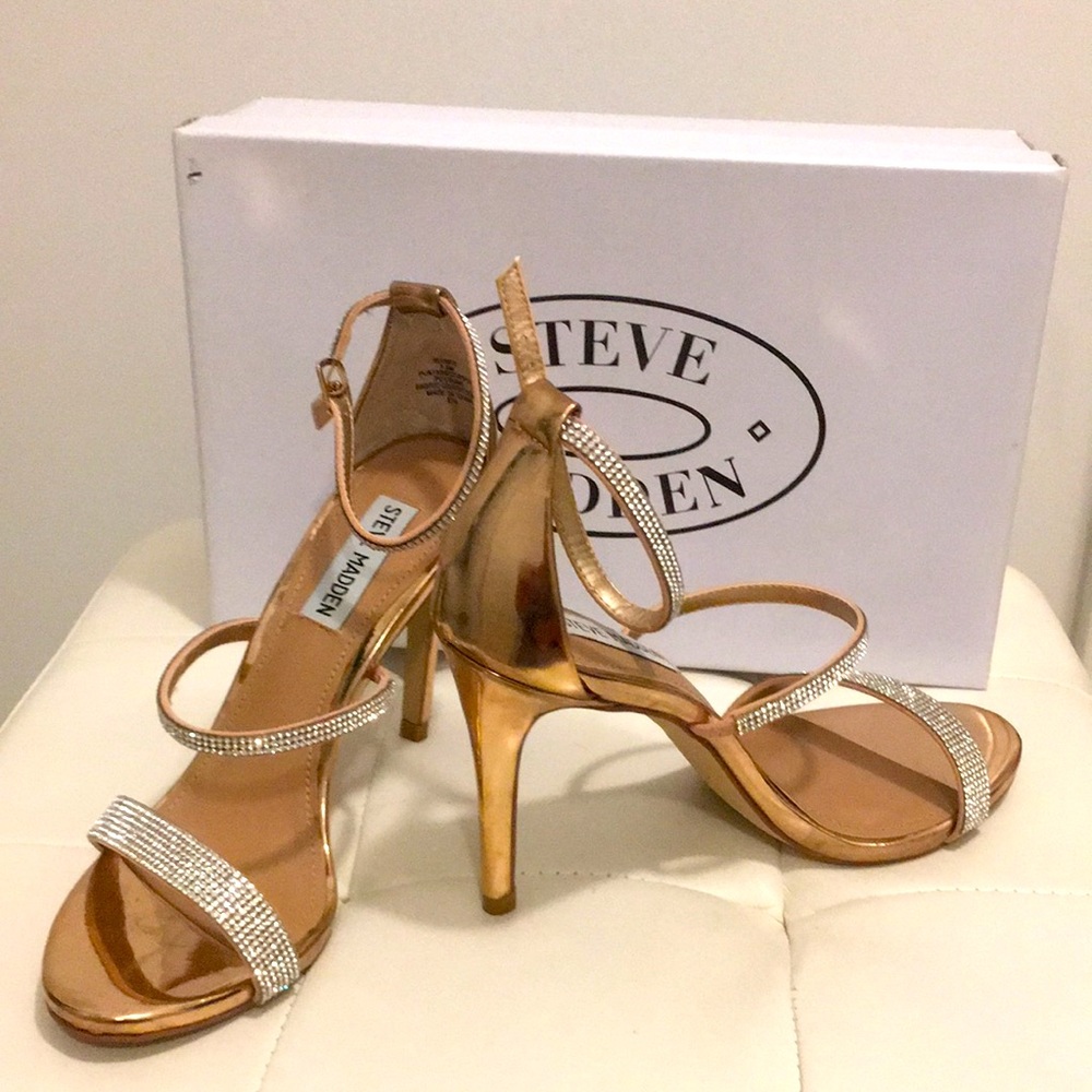 Steve Madden Seduce Rose Gold Heels - Picture 1 of 8
